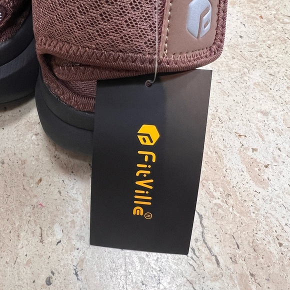 FitVille MARCA Diabetic Sandals for Men Extra Wide Brown Mesh Size 9 Wide main image 3